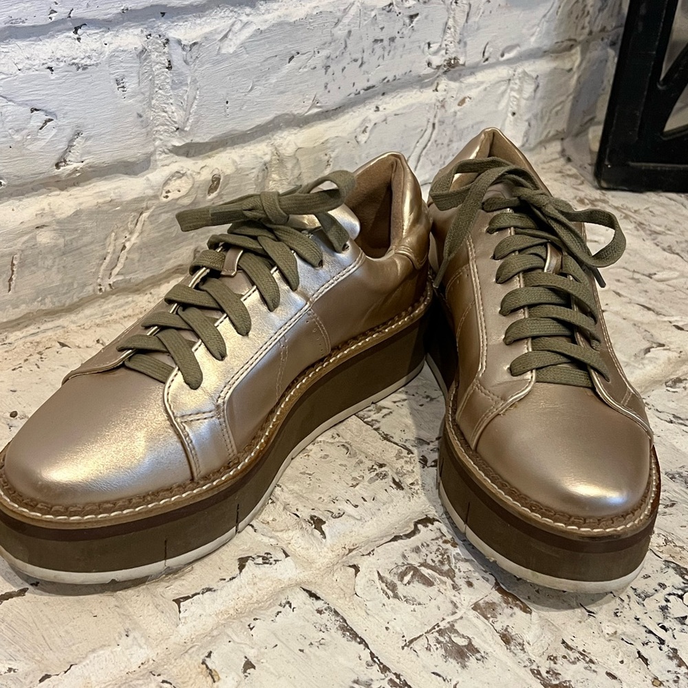 ShuShop gold sneakers 8.5